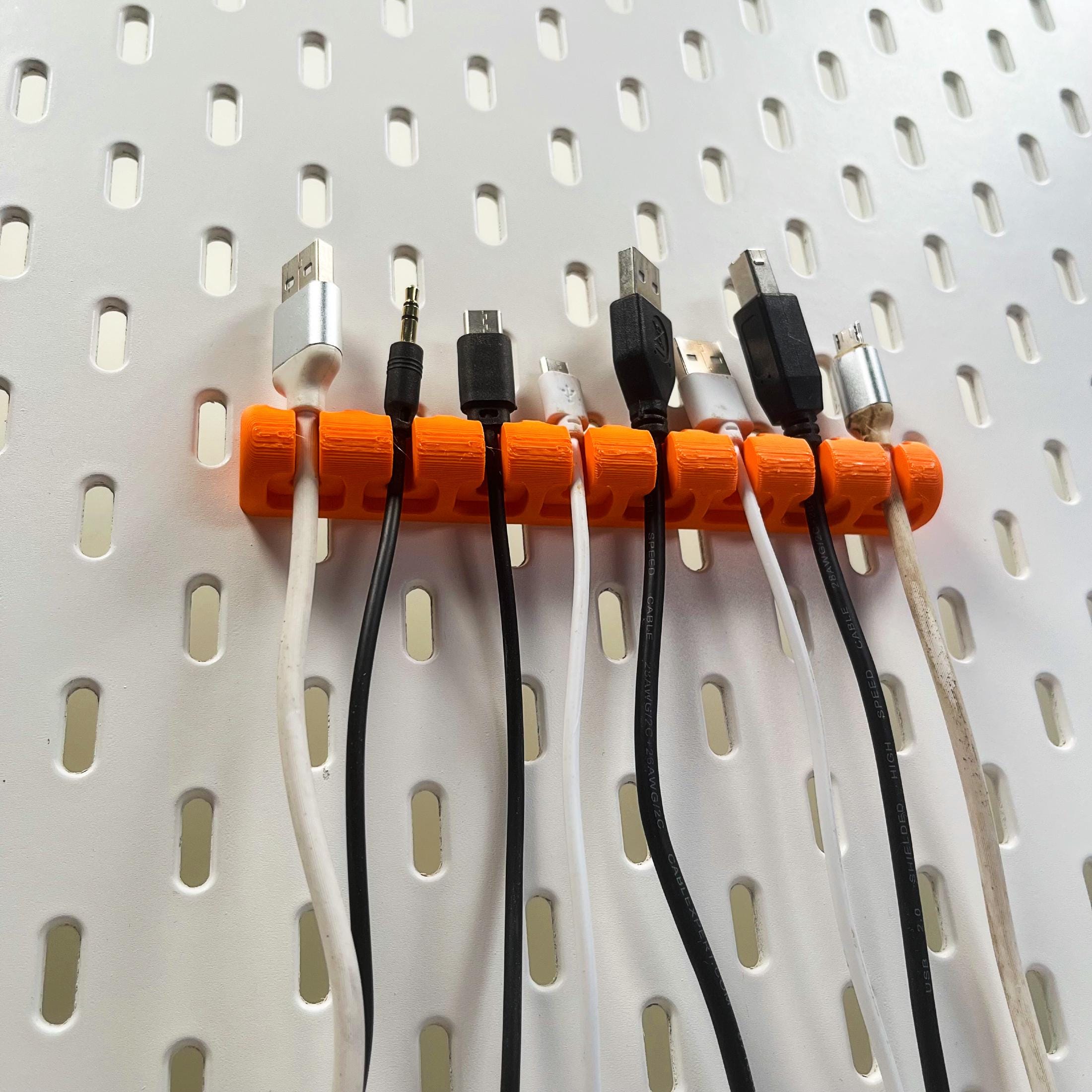 Cable Organizer for IKEA Skadis - Uppsel Cable Hanger - Pegboard Cable ...