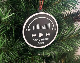Enfeite de música personalizado - Enfeite de Natal de música personalizado - Presente para músico - Presente para membro da banda - Placa de música - Presentes para amantes da música