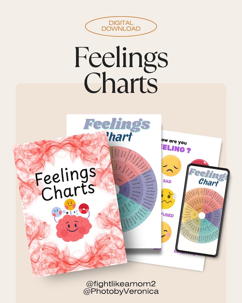 Feelings Charts for Kids | Emotional Regulation Classroom Poster Set ...