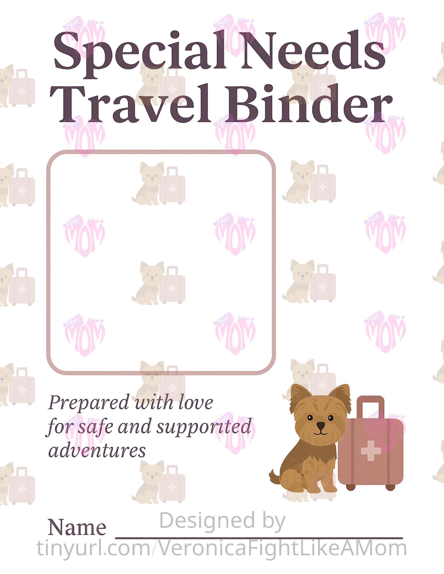 Special Needs Travel Binder | Editable Medical & Emergency Info Kit | Autism ARFID Allergies | Printable PDF by Fight Like A Mom