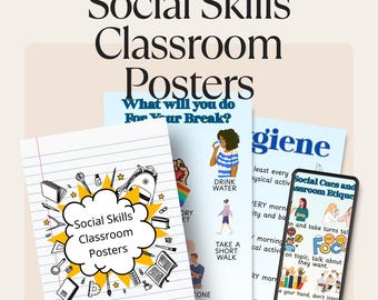 Social Skills Classroom Posters – Hygiene, Etiquette (Digital Download)