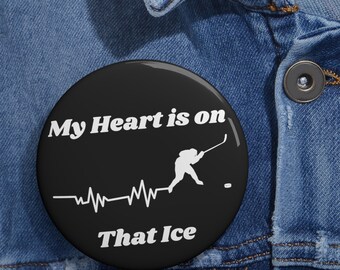 My Heart is on...... Sports Parent Pin Buttons