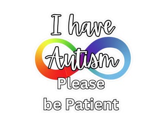 Autism Awareness Vinyl Decal, 'Be Patient' Bumper Sticker