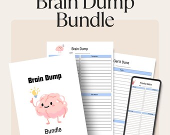 Brain Dump Journal | Printable PDF Digital Download