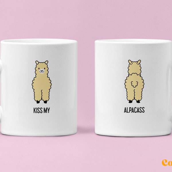 Alpaca mug, alpaca gift, alpaca accessoire, gift for him, gift for her, funny mug, funny gift