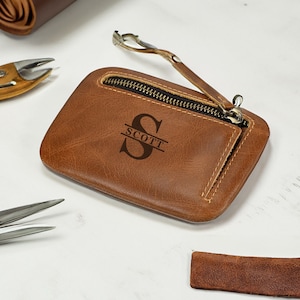 Personalisierte Leder Rosenkranz Tasche und individuelle Geldbörse - Handgefertigte katholische Geschenke, Geschenk für Mama
