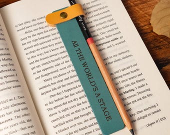 Marcador de livros personalizado em couro, presente de aniversário gravado