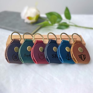 Support Airtag Apple personnalisé, Support porte-clés pour étiquette aérienne, Support guitare en cuir, Étui AirTag en cuir