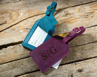 Personalized Leather Luggage Tag: Monogrammed Travel ID