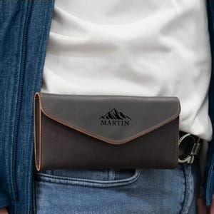 Support de téléphone en cuir personnalisé pour ceinture, clip ceinture sur l'étui de téléphone, iPhone 16 15 14 13 pro max, cadeau pour papa, étui de téléphone en cuir
