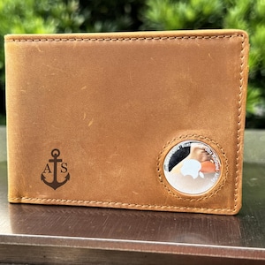 Benutzerdefinierte Leder Air Tag Brieftasche, Apple Air Tag Brieftasche, 1. Kommunion Geschenk, Geschenk für Papa, Vatertagsgeschenk, Geschenk für ihn
