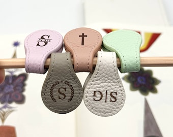 Personalized Leather Magnetic Bookmark, Reading Gift