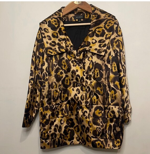 Vintage St. John Animal Print Blazer Jacket - image 1