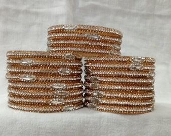 4 Plastic Bangles rose golden Color Women Fashion Bangles Accessories Plastic Bangles for Women and Girls