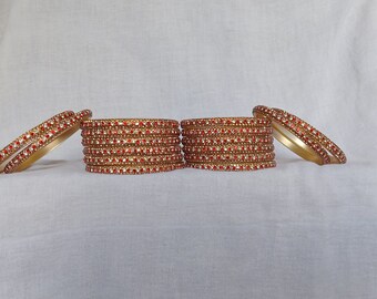 4 Plastic Bangles rose golden Color Women Fashion Bangles Accessories Plastic Bangles for Women and Girls
