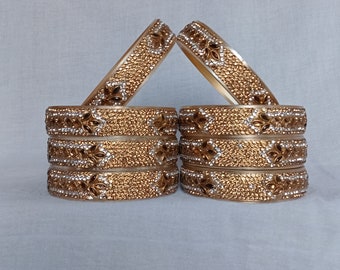 2 Plastic Bangles rose golden Color Women Fashion Bangles Accessories Plastic Bangles for Women and Girls