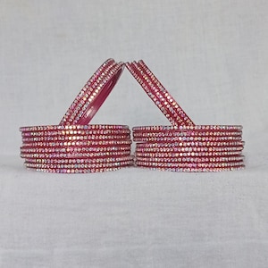 12 brazaletes de cristal de color FRESA, accesorios de moda para mujer, brazaletes de cristal para mujeres y niñas