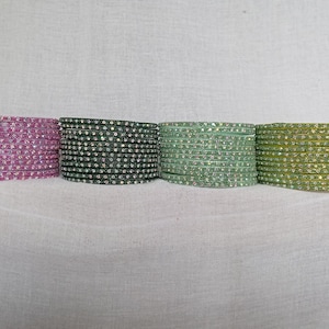 12 brazaletes de vidrio de 4 colores, accesorios de brazaletes de moda para mujeres y niñas