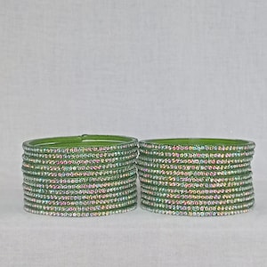 12 brazaletes de vidrio totei Color Pulseras de moda para mujer Accesorios Brazaletes de vidrio para mujeres y niñas
