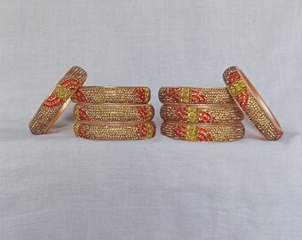 2 Plastic Bangles rose golden Color Women Fashion Bangles Accessories Plastic Bangles for Women and Girls