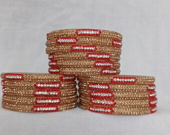 4 Plastic Bangles rose golden Color Women Fashion Bangles Accessories Plastic Bangles for Women and Girls
