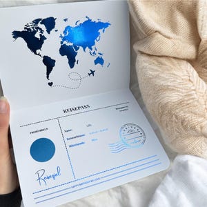 Buono di viaggio passaporto I Carta d'imbarco personalizzata I Sventato| Gratta e vinci | Buono viaggio | Biglietto aereo vacanza I Passaporto presente