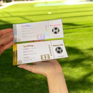 Billet de football personnalisé I Ticket I Ticket à gratter I Cadeau stade I Bon anniversaire I Billet stade match de football