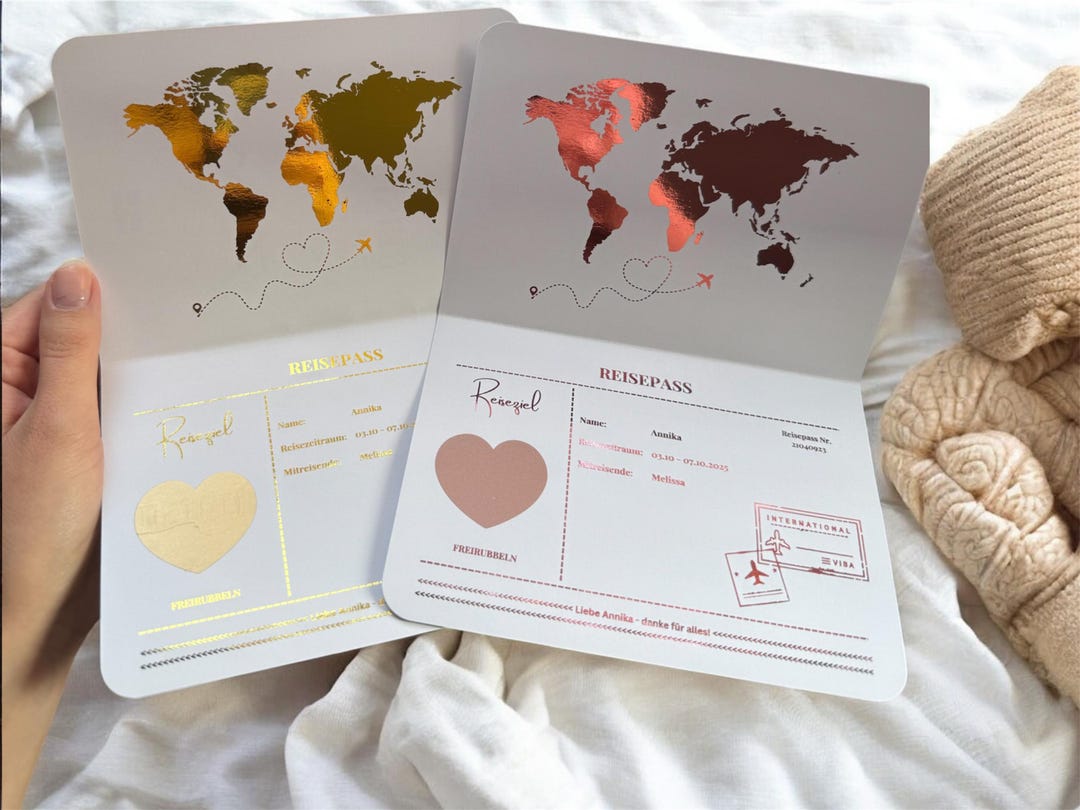 KOKO&LORA® Travel Voucher - Passport With Scratch Sticker - For Writing - View #12