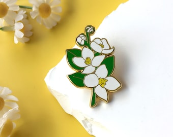 Épingle en émail de laurier rose | Pin's fleur | Épinglette | Épingle à col | Cadeau pour elle et lui