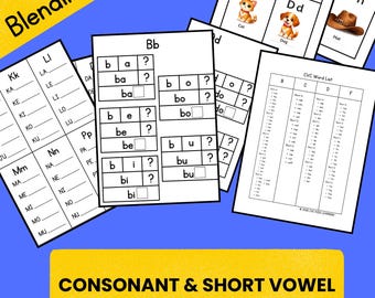 Assisted Blending Activity - Consonant and Short Vowel Blending