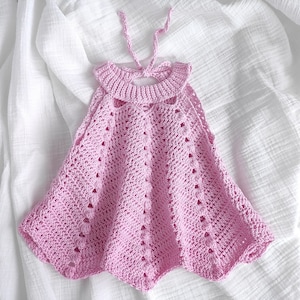 Crochet pattern Baby dress, baby sundress. 6 sizes: newborn - 3-4 years