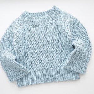 CROCHET PATTERN baby sweater, baby boy pullover, sizes up to 4 years