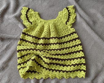 Baby dress Crochet pattern. 5 sizes PDF Instruction 0-4 years