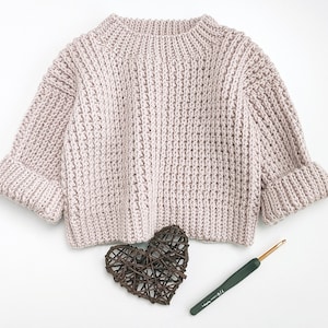 CROCHET PATTERN baby sweater, baby boy, baby girl jumper, sizez 0-8 years