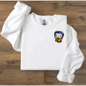 Hello Coraline Embroidered Adult Unisex Sweatshirt/ T-shirt | Embroidered Crewneck | Perfect Gift | Embroidered T-Shirt | Coraline