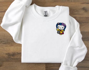 Hello Coraline Embroidered Sweatshirt: Unisex Crewneck