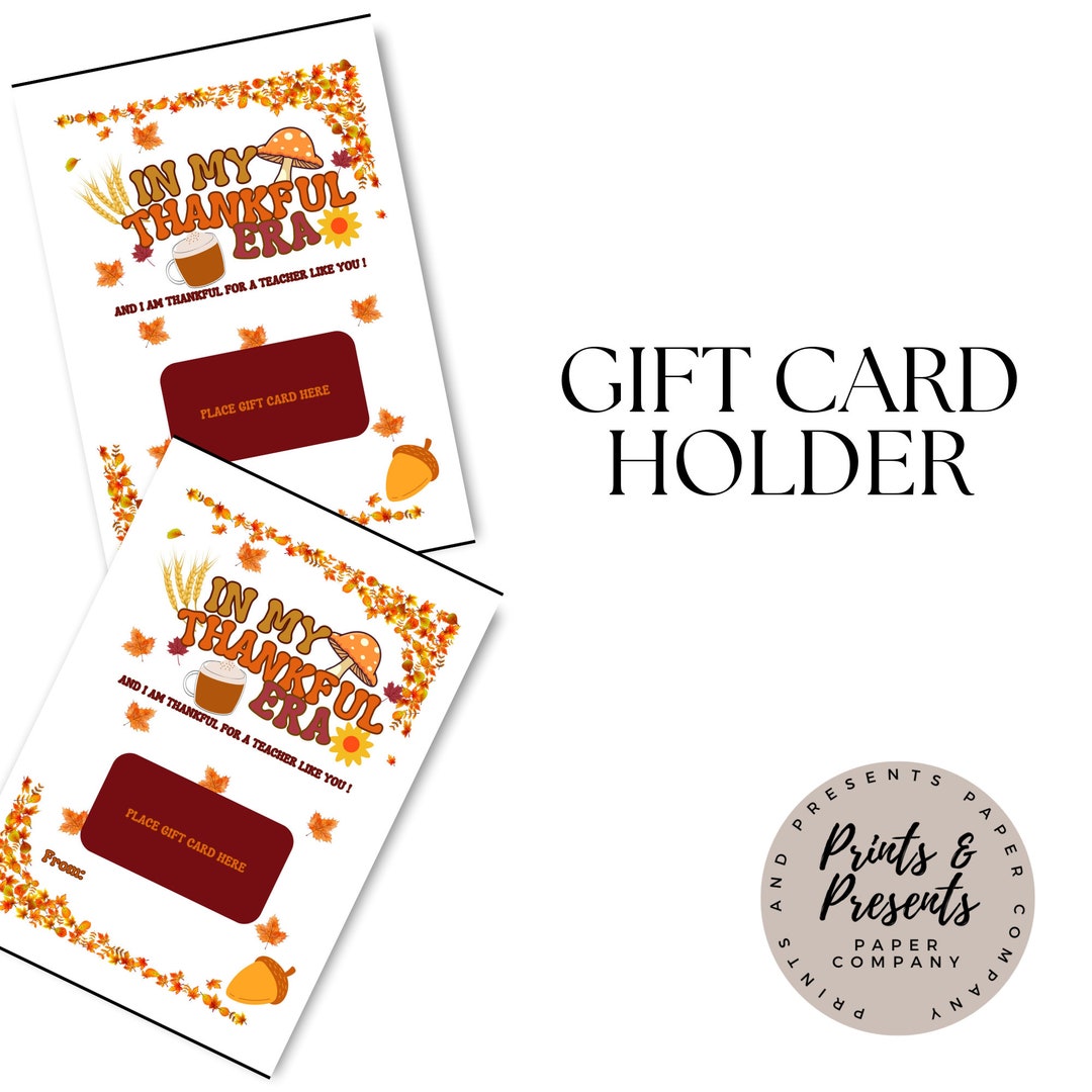 In My Thankful Era Gift Card Holder Etsy