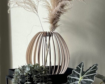 Vase aus Holz | Lamella No.0 by WoodnFlowers | Holzvase für Trockenblumen