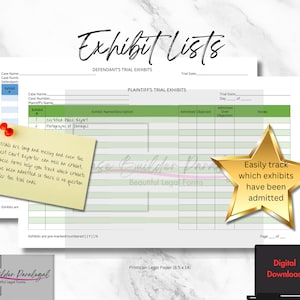 Plaintiff and Defendant Exhibit Lists for Trial