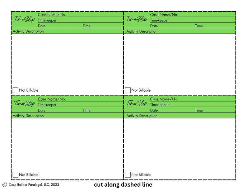Time Slips Digital Download Form - Etsy