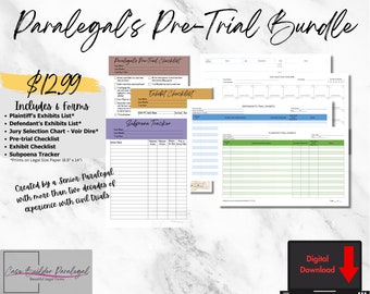 Paralegal&#39;s Pre-Trial Bundle