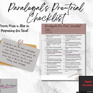 Paralegal's Pre-Trial Checklist