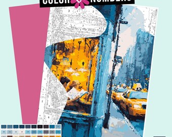 New York City Color by Numbers: Procreate iPad Coloring Page (Digital Download)