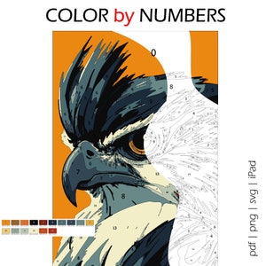 Eagle Color by Numbers for Adults: Procreate iPad Printable (Digital Download)