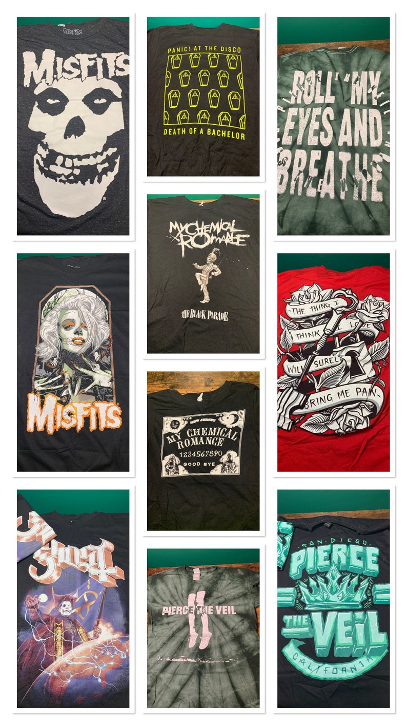 Choose Your Own Heavy Metal & Rock Band Rework Flannel Shirt Etsy