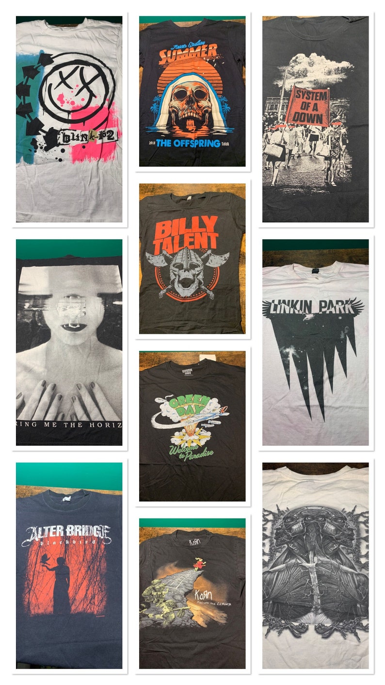 Choose Your Own Heavy Metal & Rock Band Rework Flannel Shirt Etsy