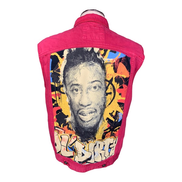 Ol’ Dirty Bastard Reworked Denim Vest | Upcycled Rap Hip Hop Wu Tang Jean Vest XL