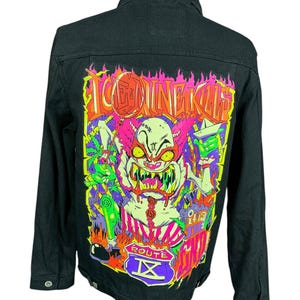 Ice nine kills jean jacket | reworked, upcycled heavy metal horror band jacket size large