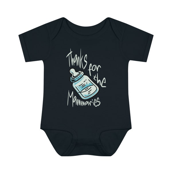 Thanks for the Mammaries Fall Out Boy Inspired Pop Punk Emo Infant Baby Rib Bodysuit