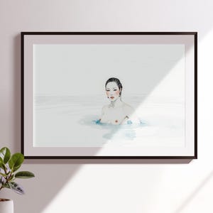 Beautiful Naked Woman in Water - Floating Calm